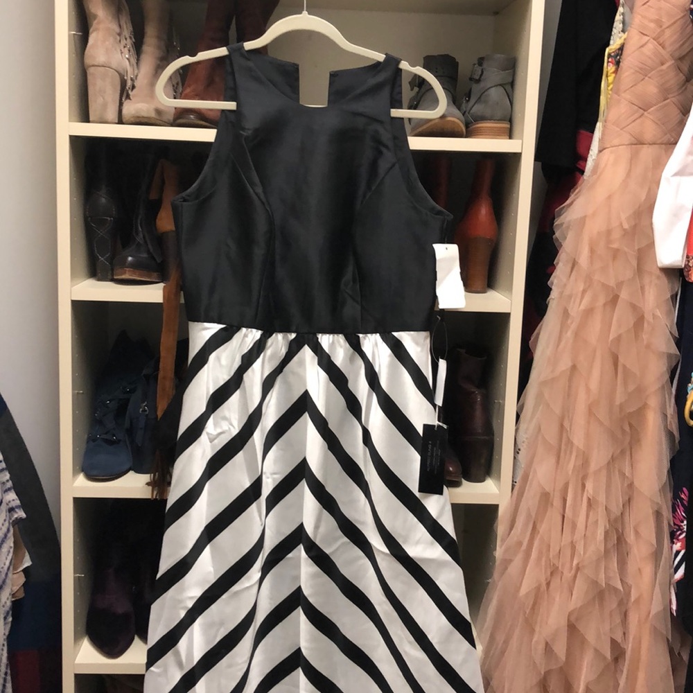 Black white dress